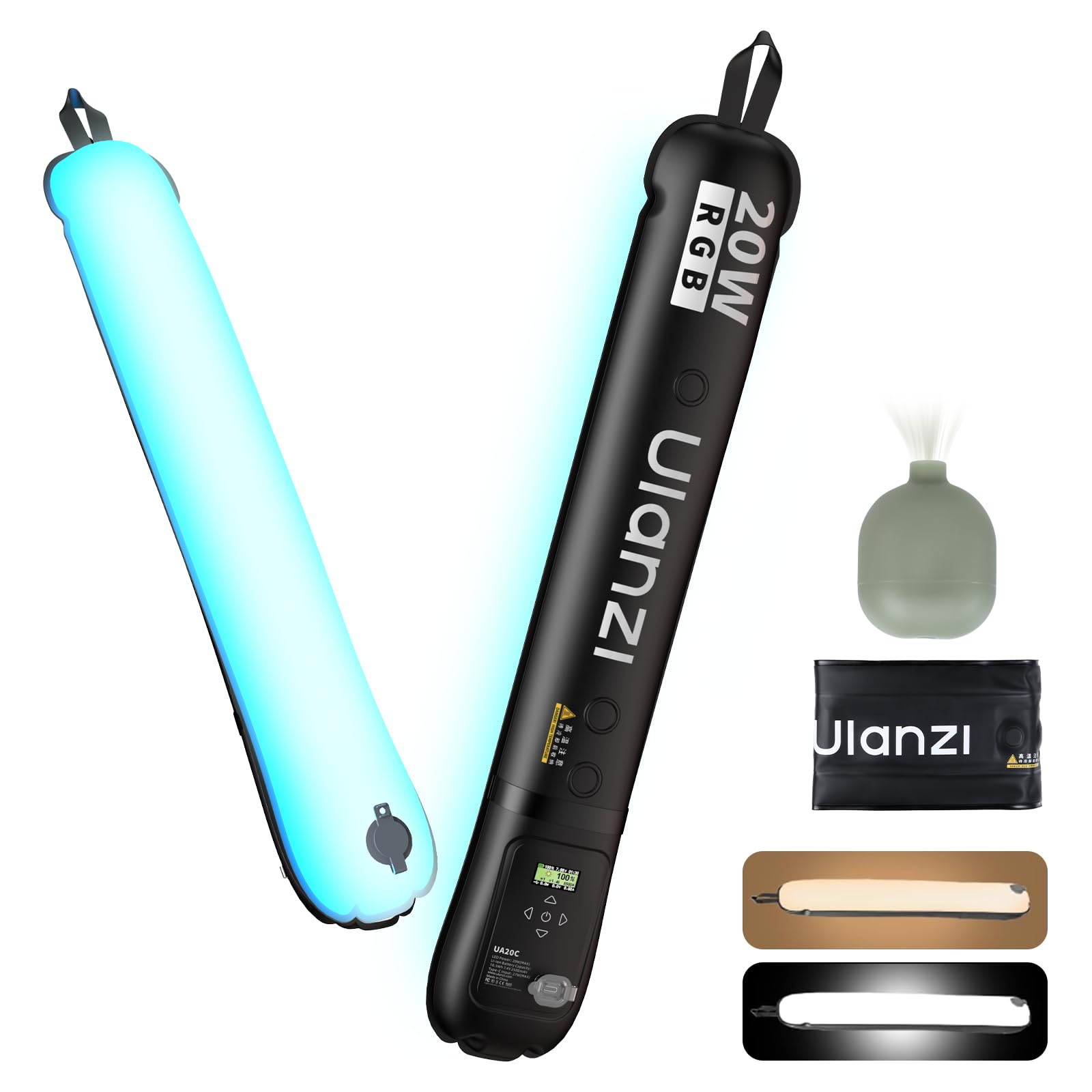 Amazon | Ulanzi 20W LEDビデオライト 撮影ライト 膨張するLEDライト